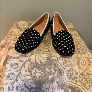 Bandolino Black and White Polka Dot Loafers